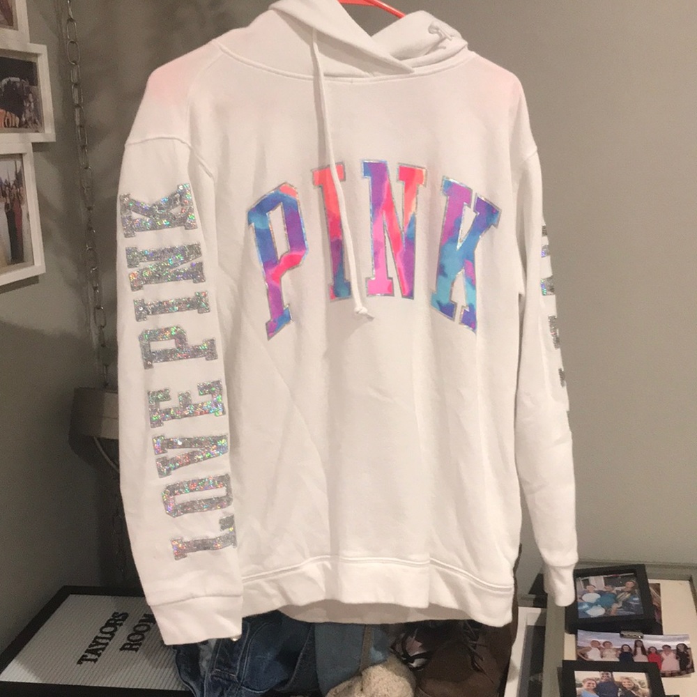 Pink sparkly hoodie